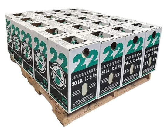 Quarter Pallet - 20 Ă— 30 lbs R-22 Refrigerant