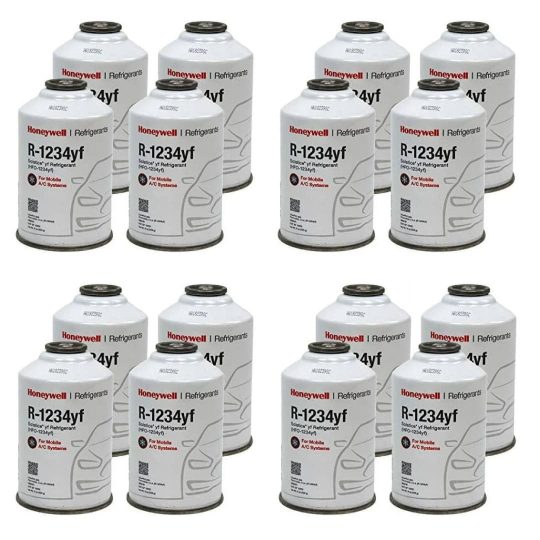 Honeywell R-1234yf Refrigerant - 16 Cans (8oz Each), Genuine