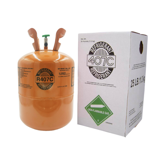 25 lbs R-407C (R-407C) Refrigerant Gas - 40 Cylinders