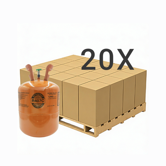 25 lbs R-407C (R-407C) Refrigerant Gas - 20 Cylinders