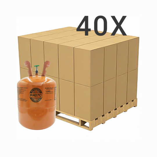 25 lbs R-407C (R-407C) Refrigerant Gas - 40 Cylinders