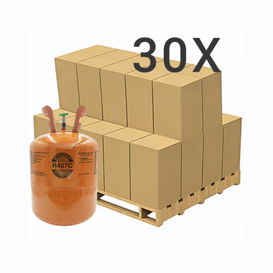 25 lbs R-407C (R-407C) Refrigerant Gas - 30 Cylinders