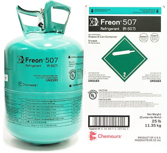 25 lbs R-507 Refrigerant, R-22 Replacement