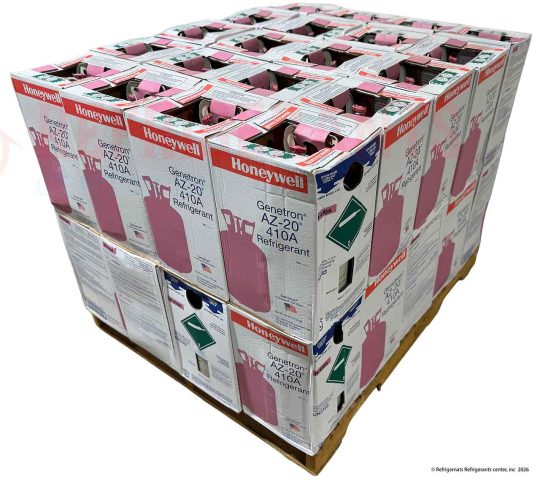 R-410A Refrigerant - Full Pallet (40 Ă— 25 lbs) - Genuine Honeywell Genetron Az-20
