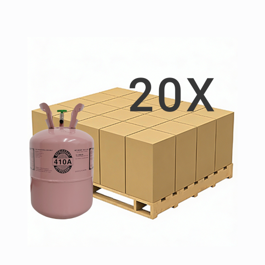 25 lbs R-410A (R-410A) Refrigerant Gas - 20 Cylinders