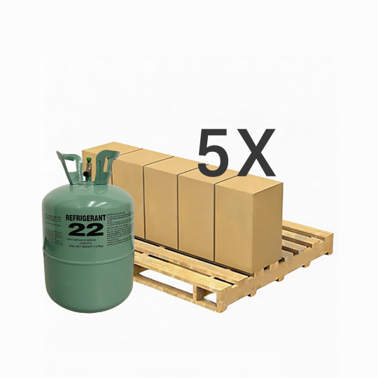 30 lbs R-22 (R-22) Refrigerant Gas - 5 Cylinders