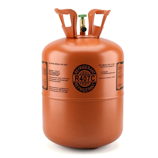 R-407C 25 lbs Refrigerant 100% Virgin New Factory Sealed Cylinder